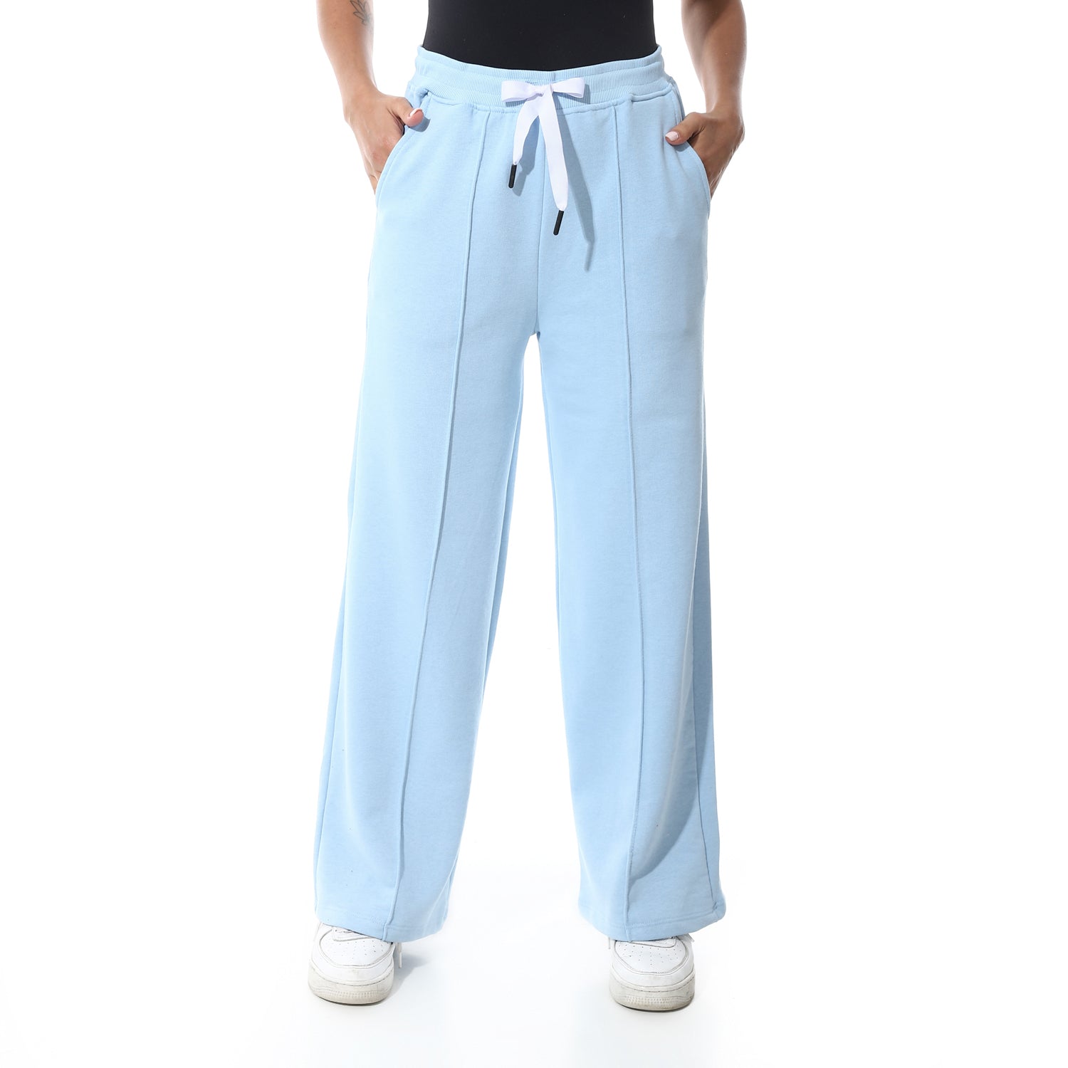 Women's Summer Wide Leg Trousers - Blue