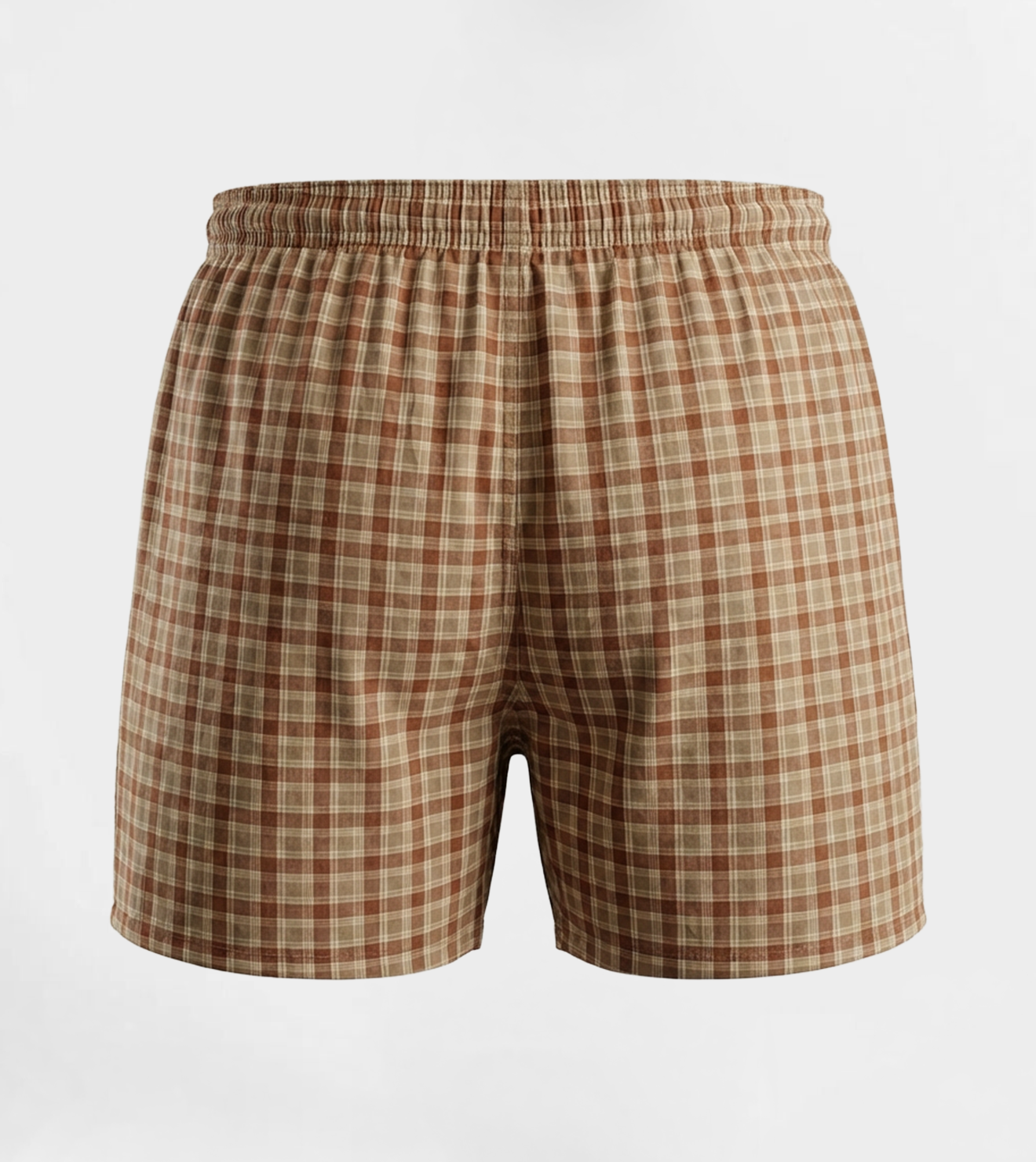Men Plaid Boxer, Stylish Lite Blue Comfy Made Cotton