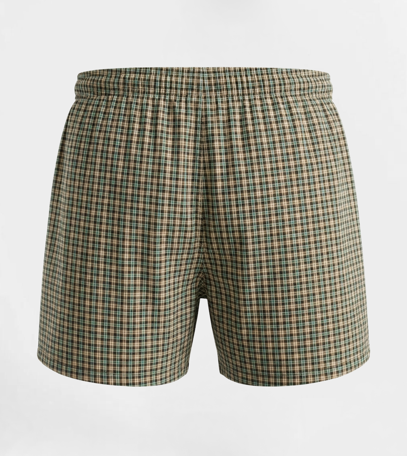 Men Plaid Boxer, Stylish Lite Blue Comfy Made Cotton