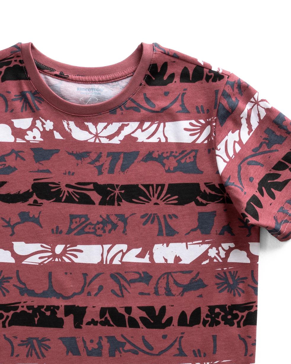 Short-sleeved T-shirt Red Cotton-Boys