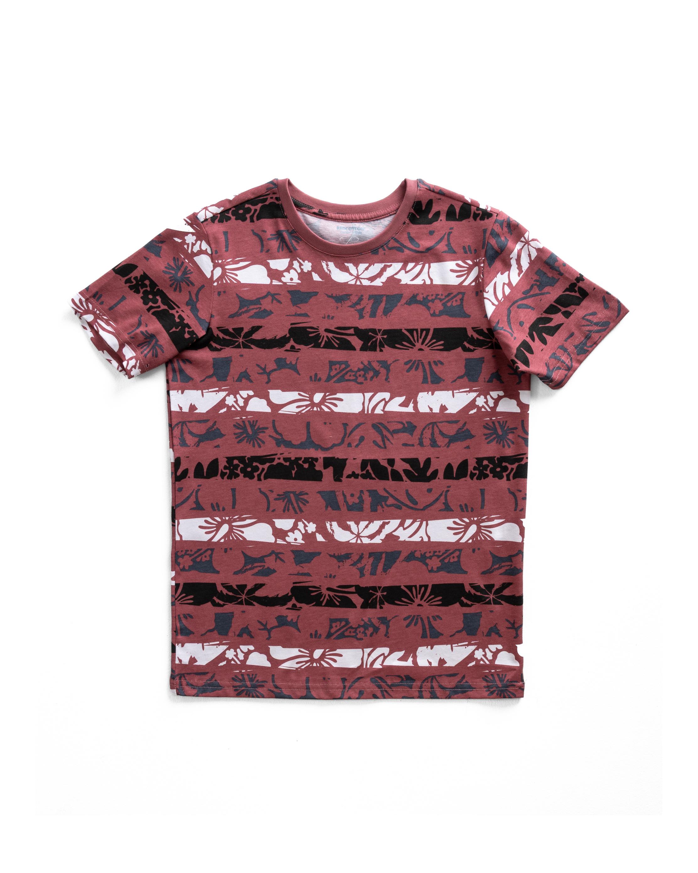 Short-sleeved T-shirt Red Cotton-Boys