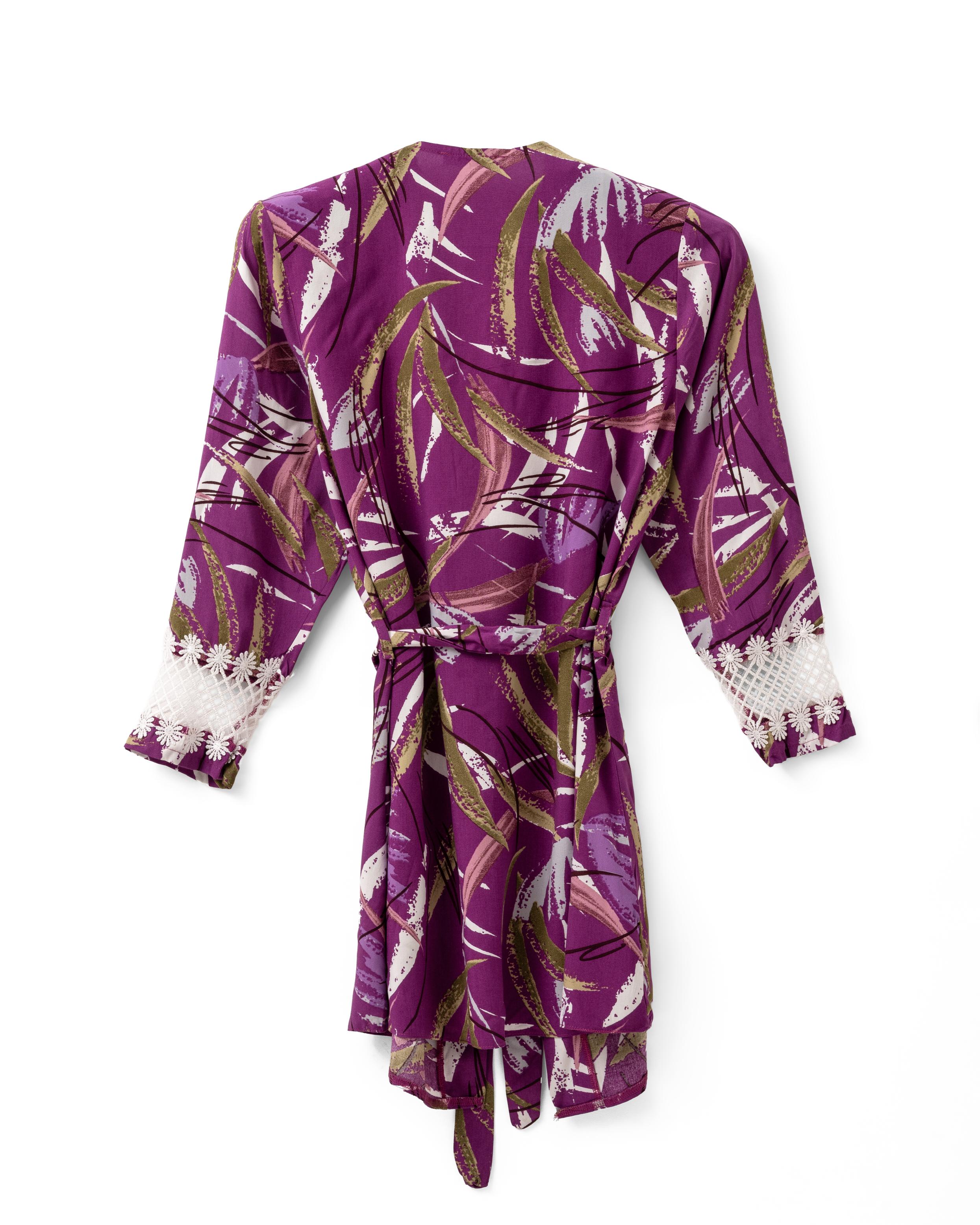 women's Robe Red Cotton