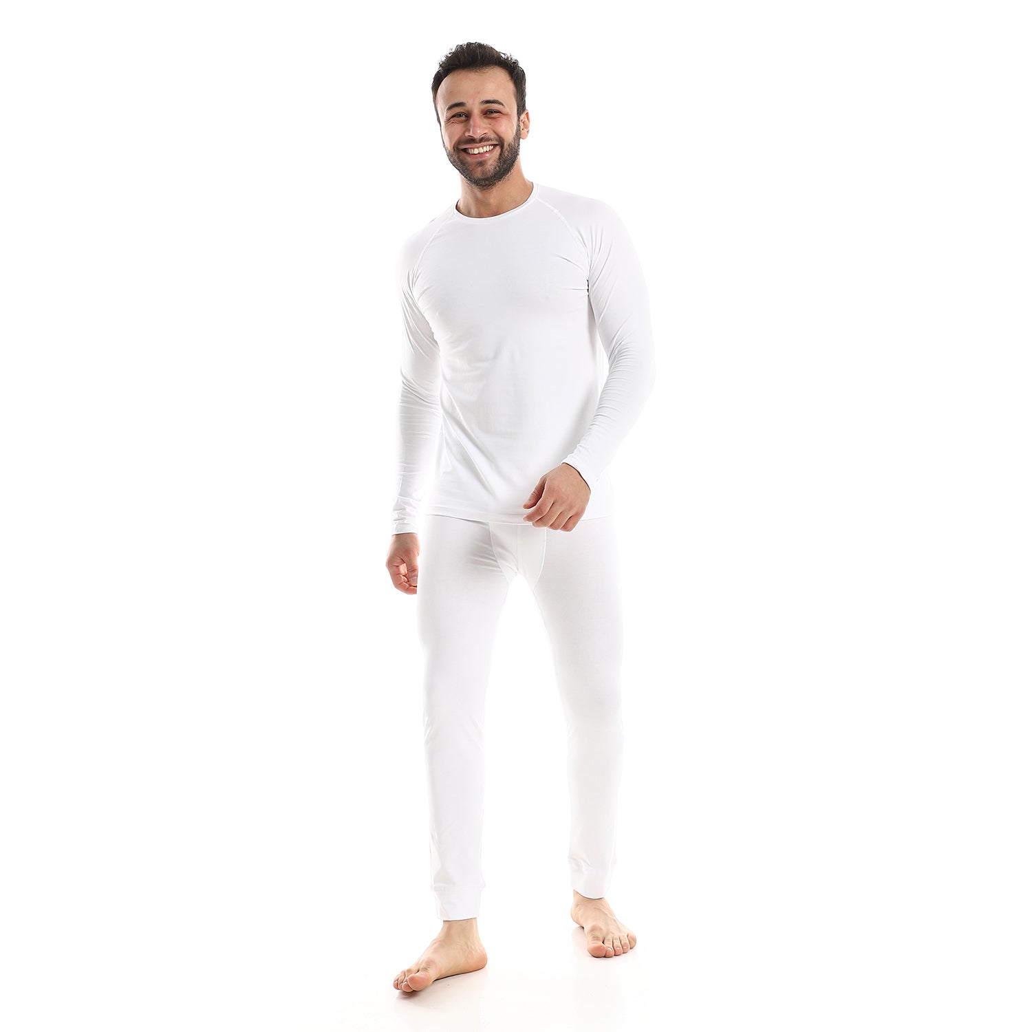 Red Cotton thermal sets For men -White