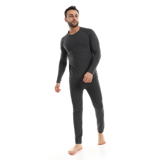 Red Cotton thermal sets For men - Dark Gray