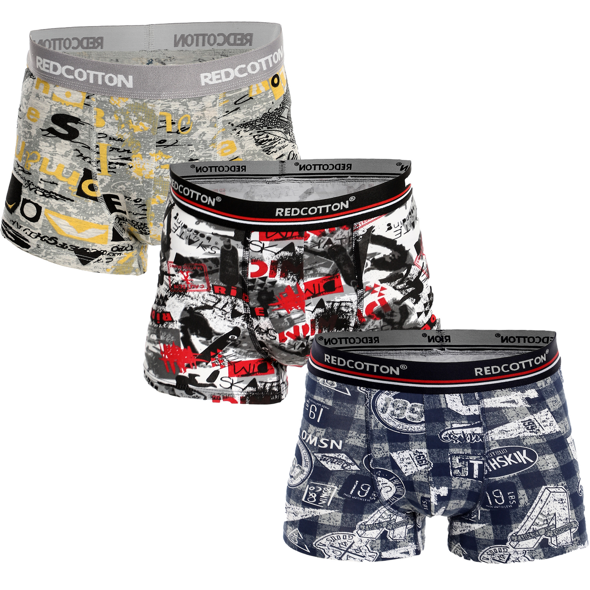 Pack Of 3 printed digital Cotton Boxers For Men