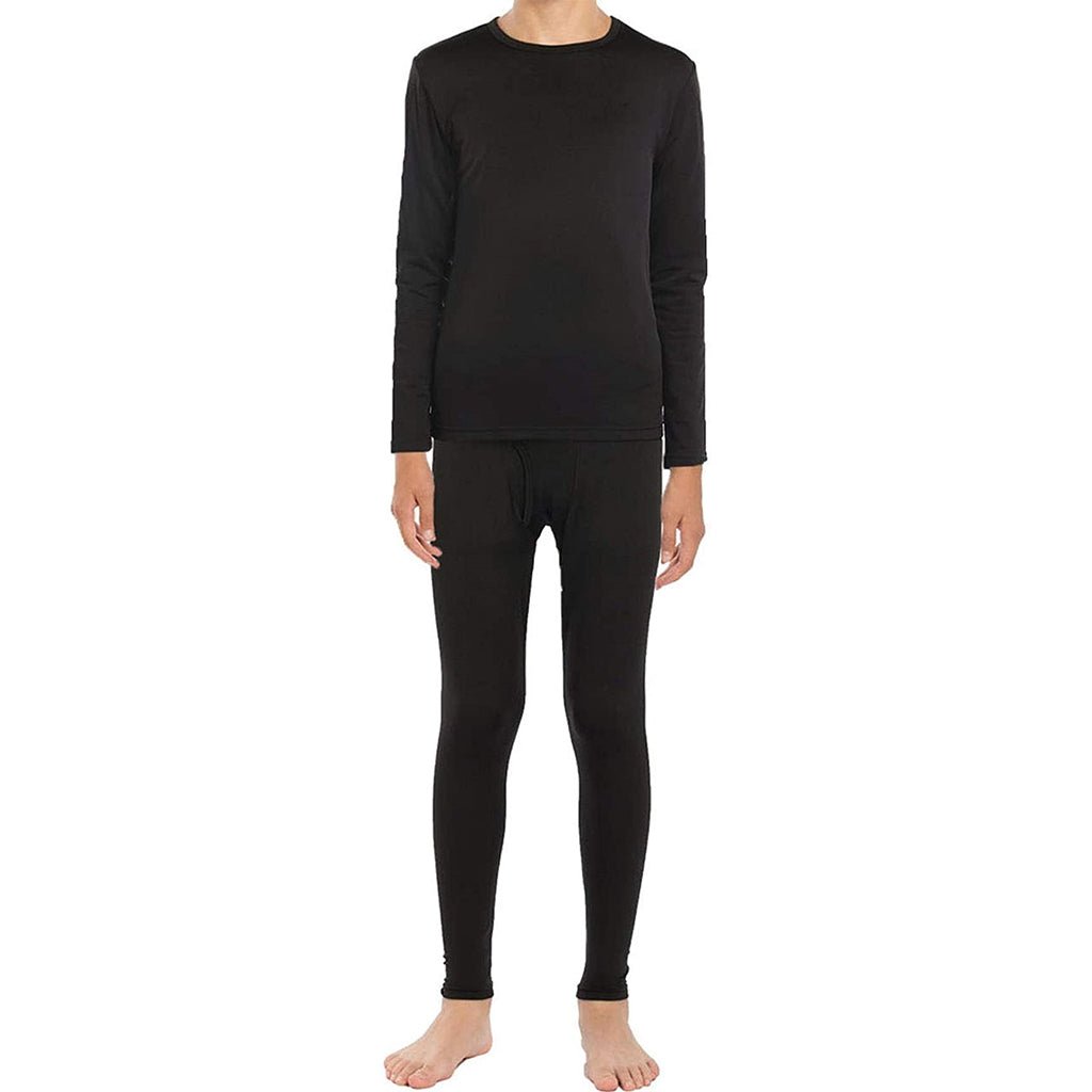 Boys Thermal Set - Black - Red Cotton