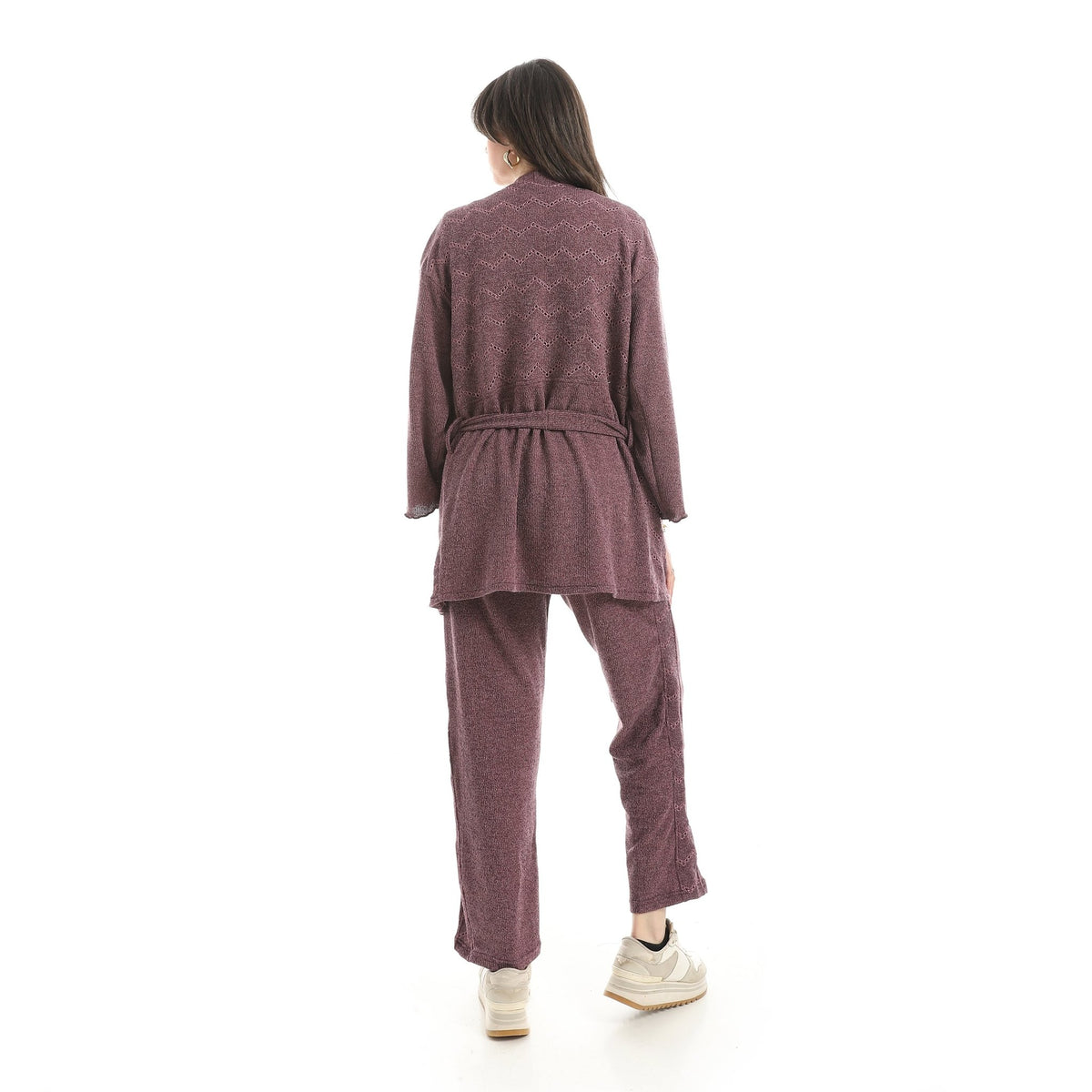 Casual Relax Fit Homewear Set - Red Cotton