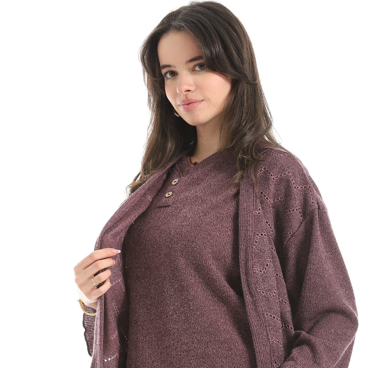 Casual Relax Fit Homewear Set - Red Cotton