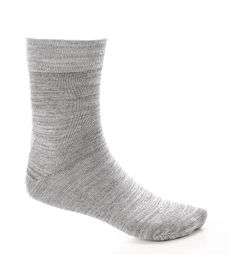 Classic Socks For Men - Simple, Elegant - Grey - Red Cotton