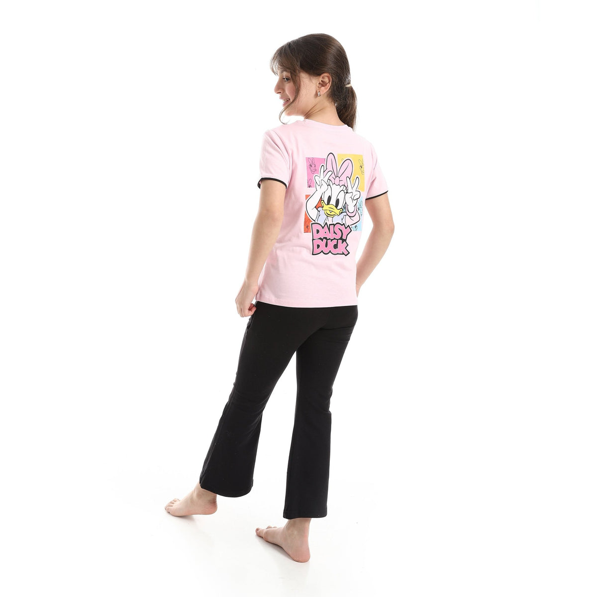 Girls Disney Graphic Tee and Flared Pants Set - Red Cotton
