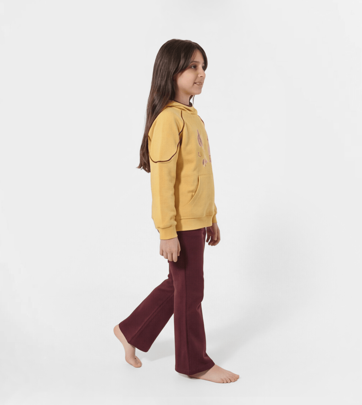 Girls "Free Spirit" Charleston Loungewear Set - Red Cotton
