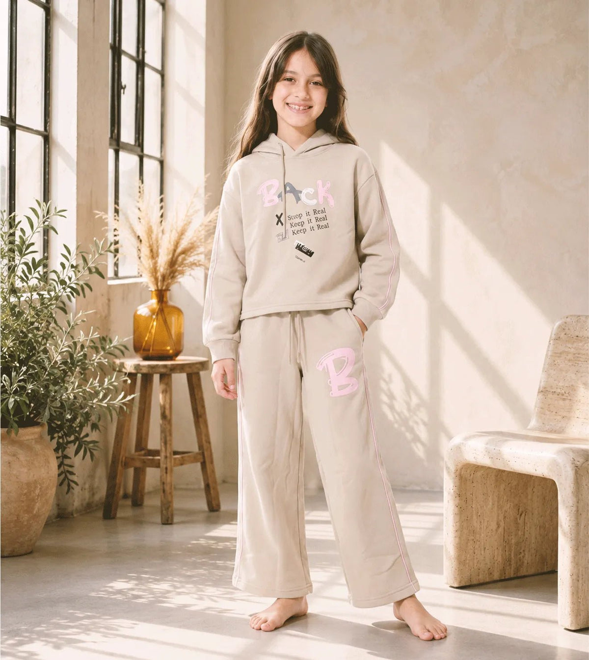 Girls’ Milton Hoodie Tracksuit | Red Cotton - Red Cotton