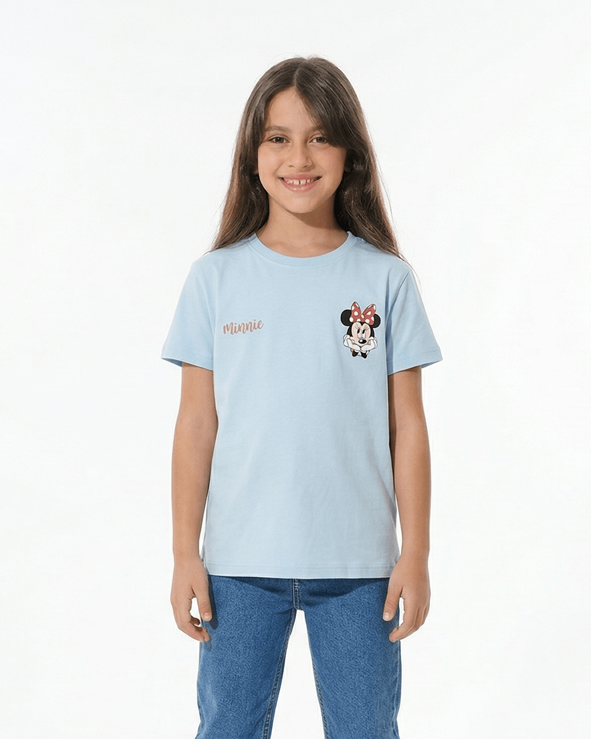 Girls Minnie Mouse Graphic Tee - Red Cotton