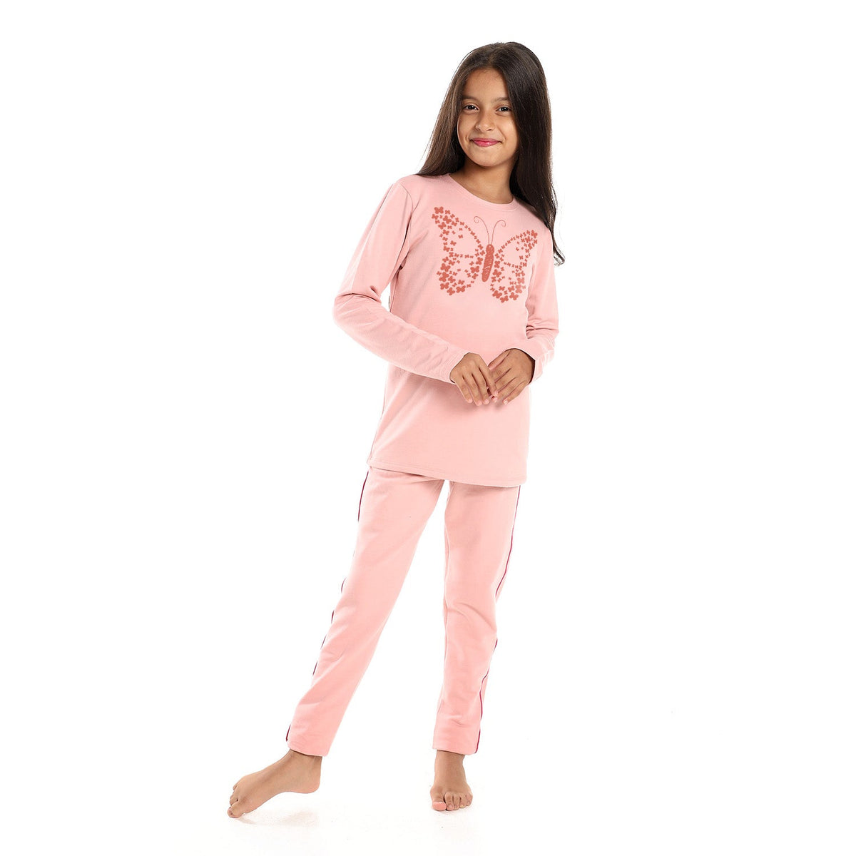 Girls Thermal Set - Kashmiere - Red Cotton