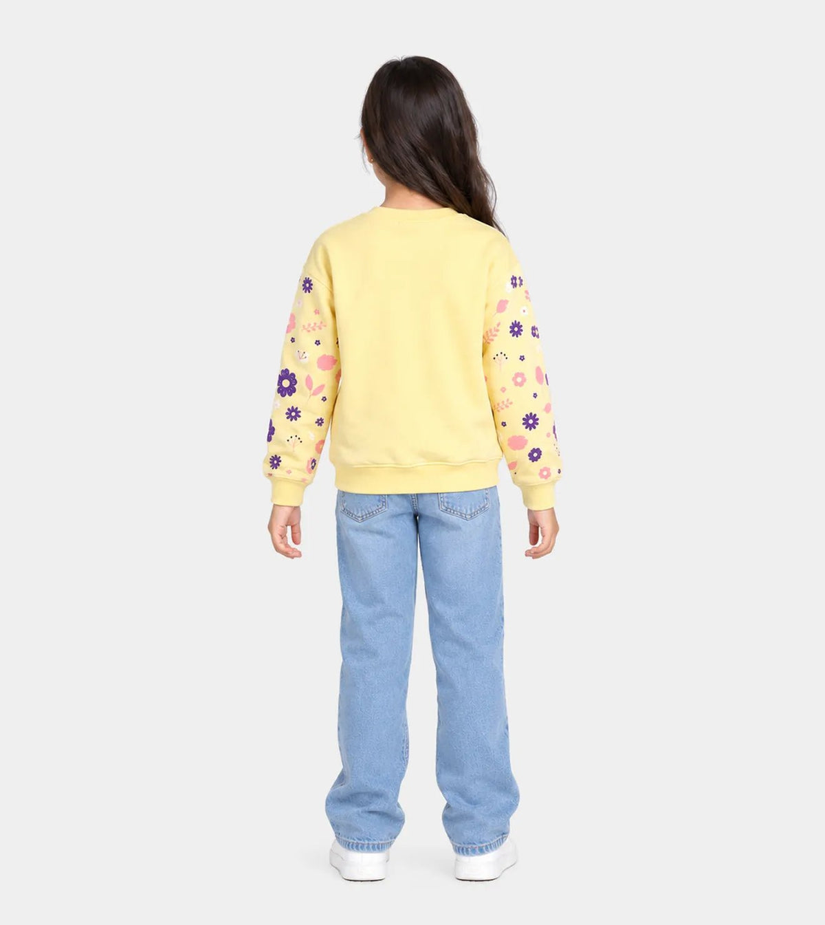 Girls’ Yellow Embroidered Sweatshirt | Red Cotton - Red Cotton