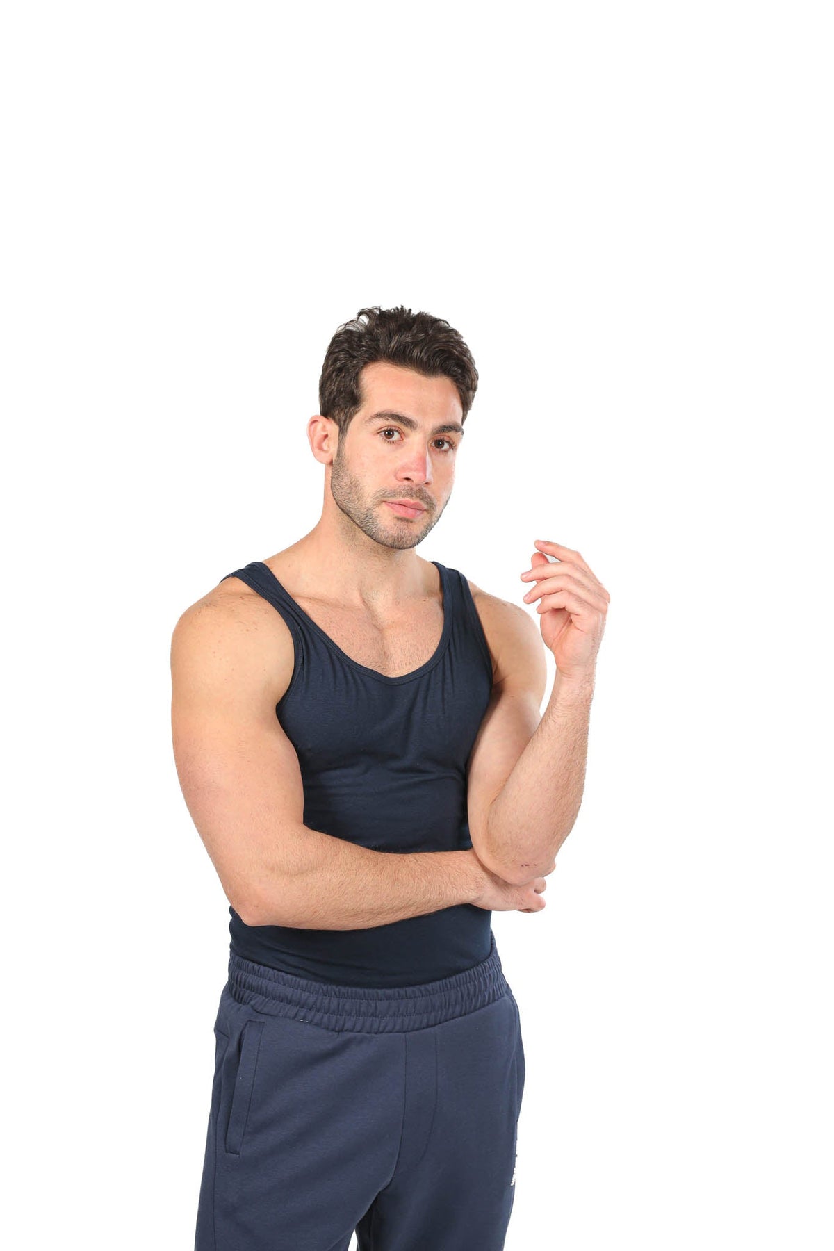 Lycra Sleeveless Undershirt For Men - Red Cotton