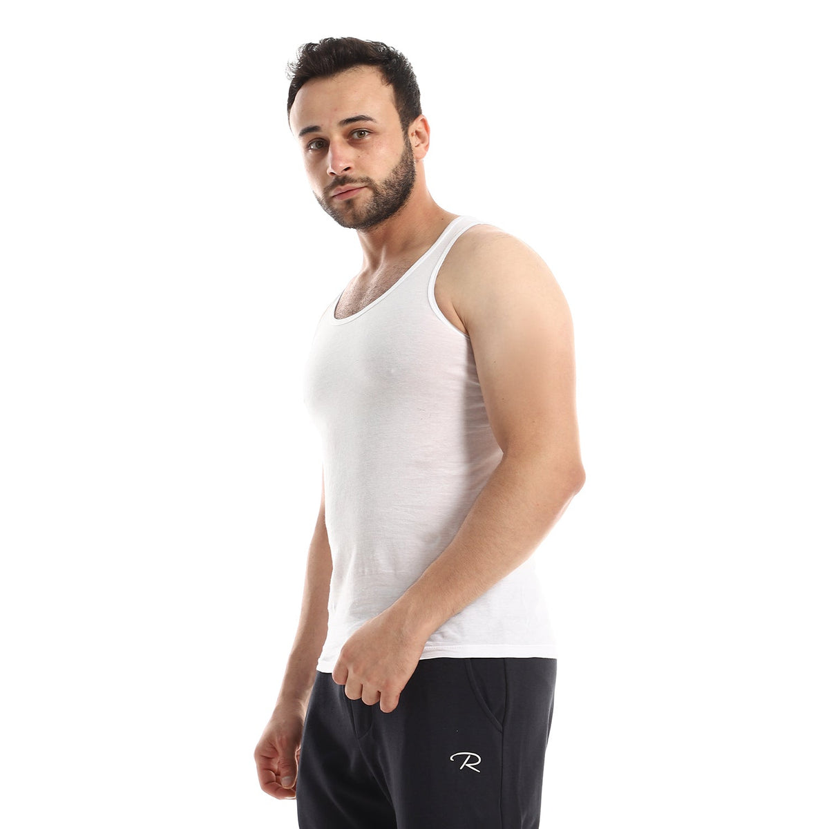Lycra Sleeveless Undershirt For Men - Red Cotton