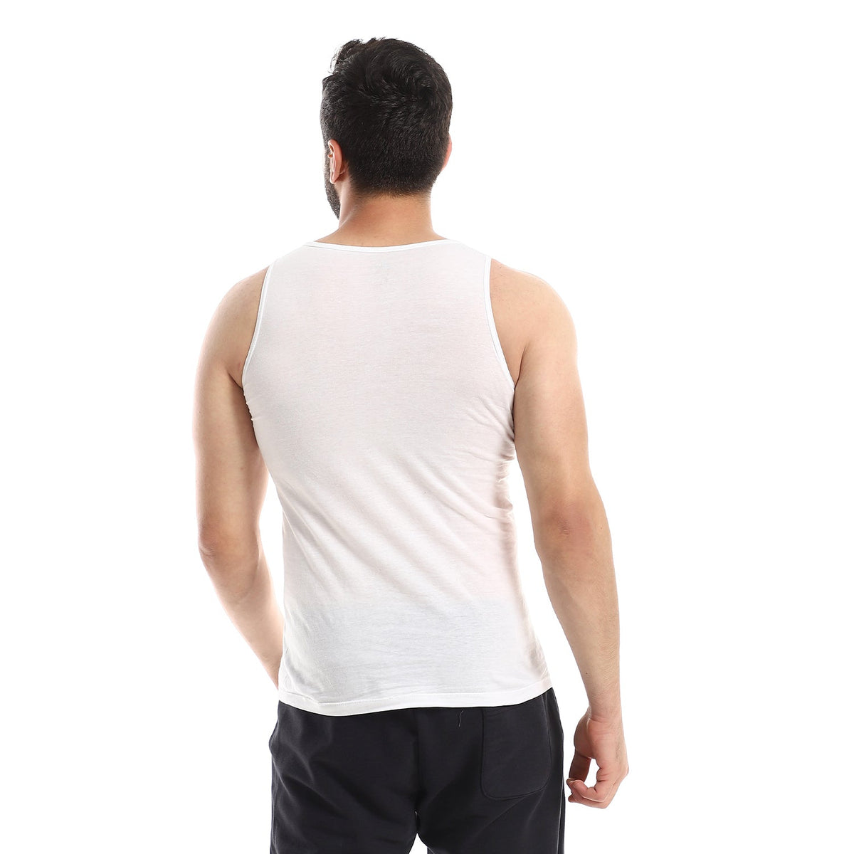 Lycra Sleeveless Undershirt For Men - Red Cotton
