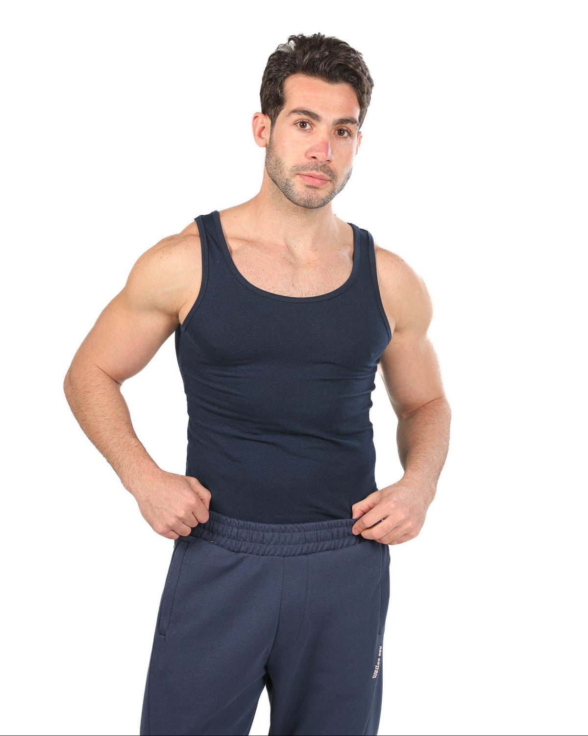 Lycra Sleeveless Undershirt For Men - Red Cotton