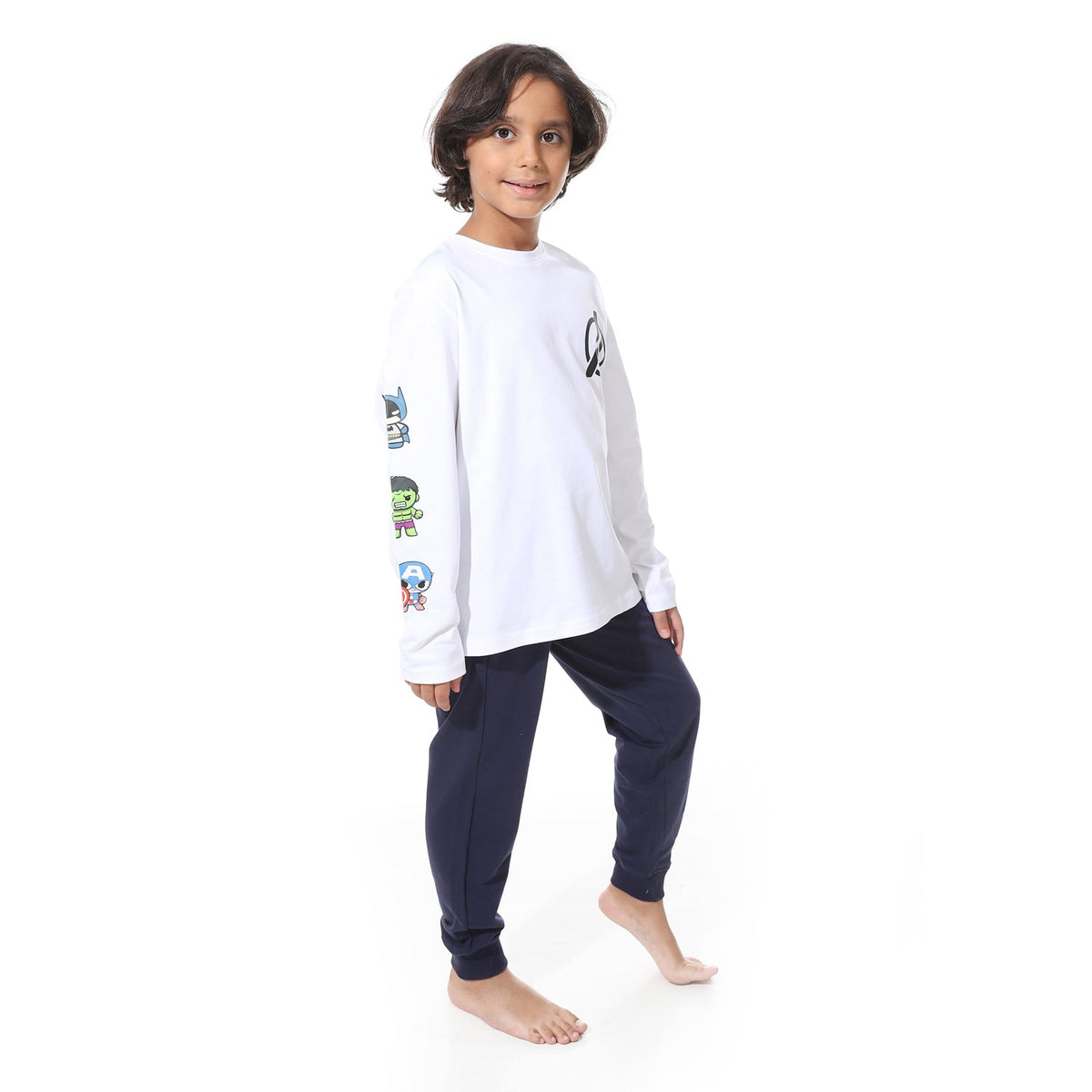 Marvel Boys’ Pajama Set – Long Sleeve Avengers Design - Red Cotton