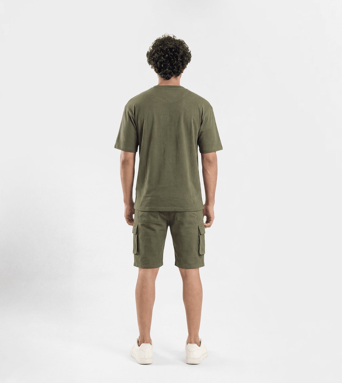 Men Active Cargo Set - Red Cotton