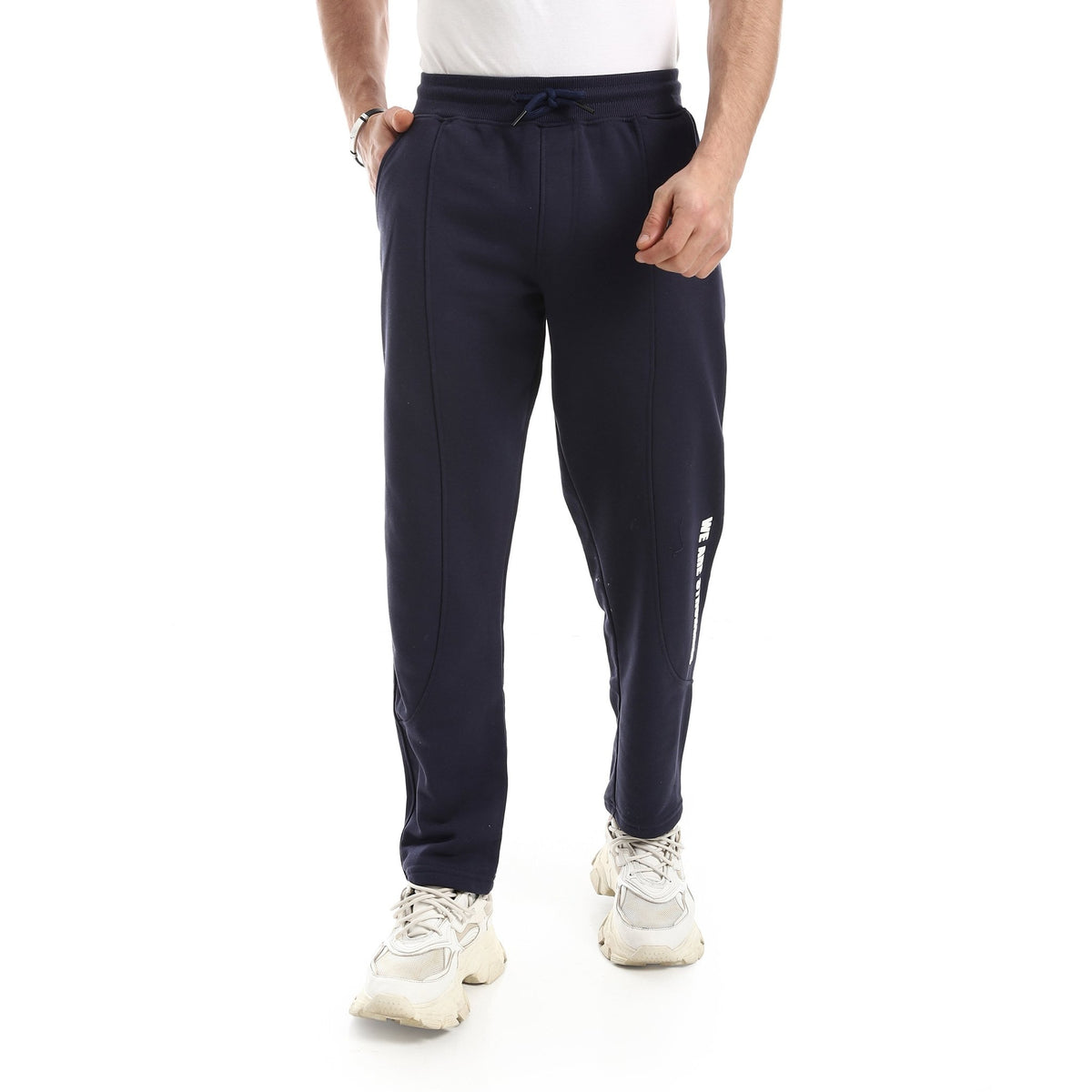 Men Athletic Joggers Slim Fit - Red Cotton