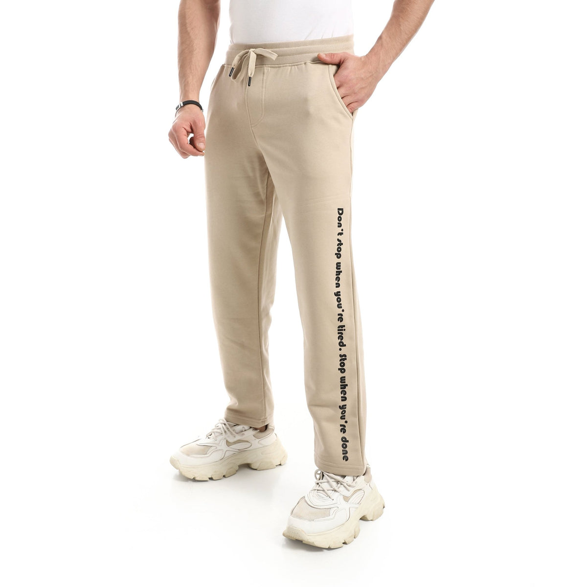 Men Athletic Joggers Slim Fit - Red Cotton