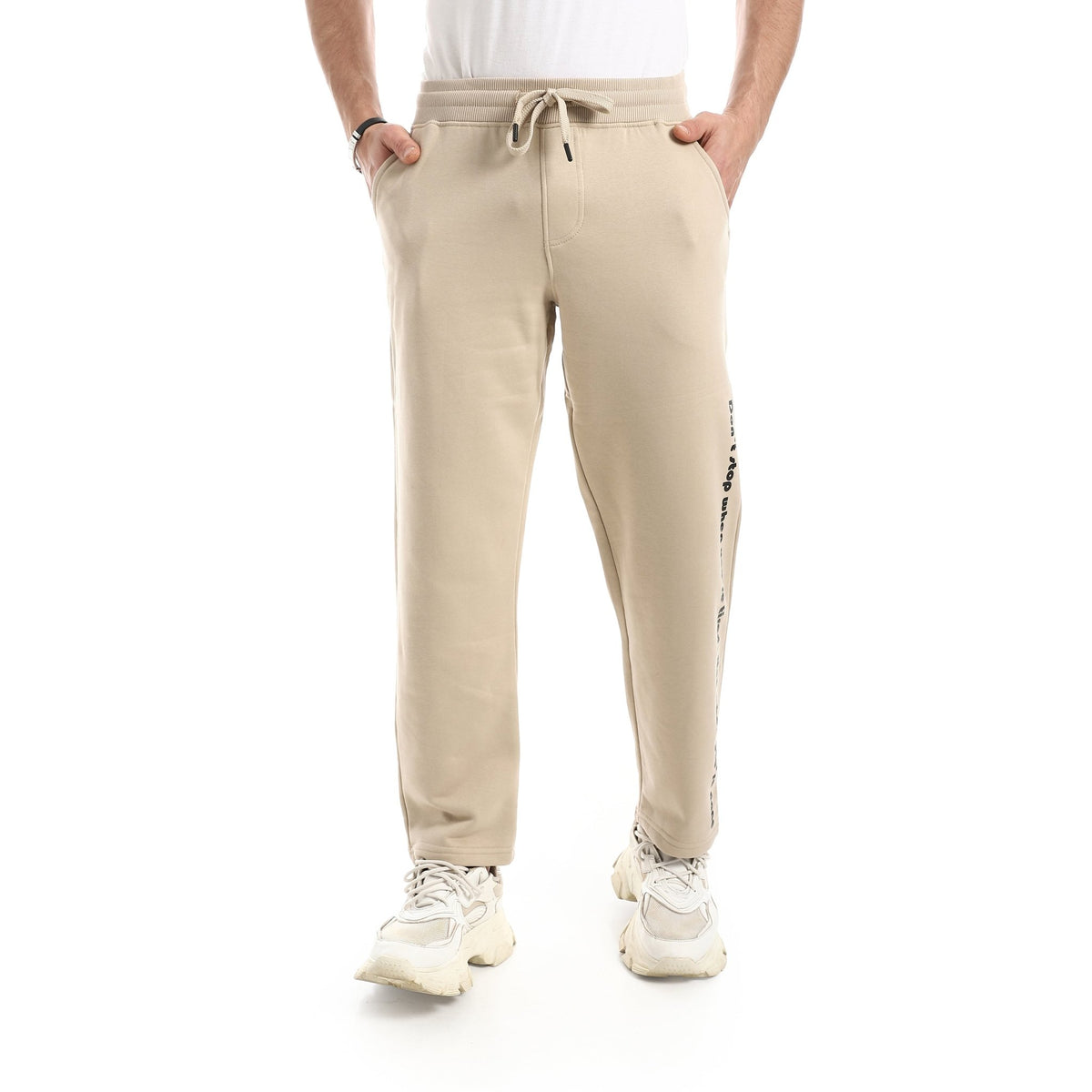 Men Athletic Joggers Slim Fit - Red Cotton