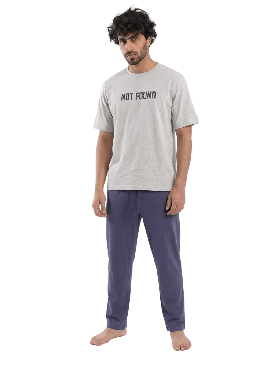 Men Casual Lounge Set - Red Cotton