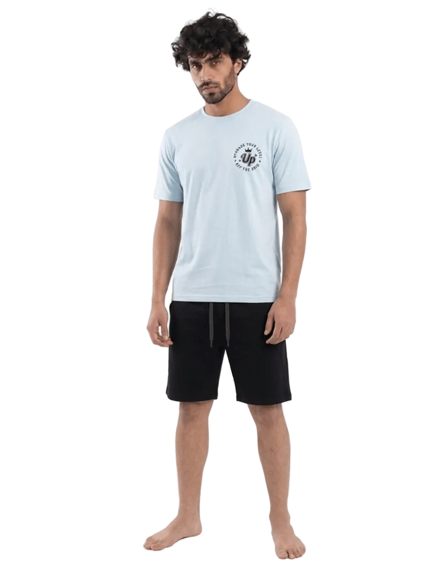 Men Casual Summer Set - Red Cotton