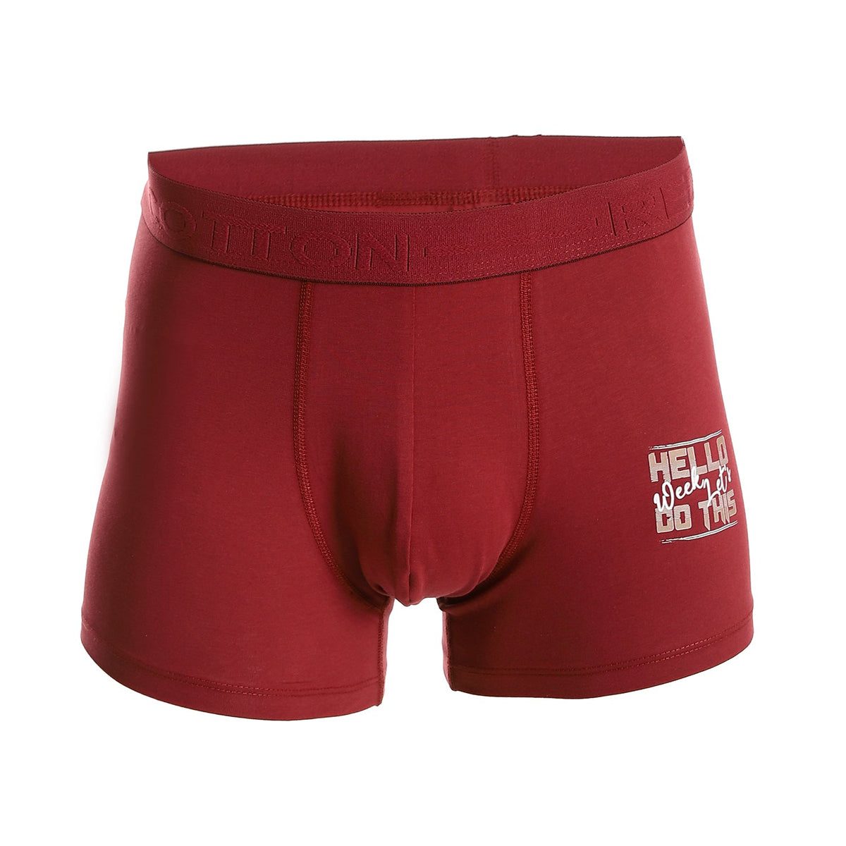 Men Comfort Printed Boxer - Red Cotton