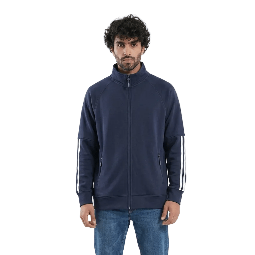 Men Essential Athletic Track Jacket - Red Cotton