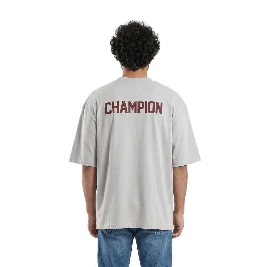 Men Oversized Graphic T-Shirt - Red Cotton