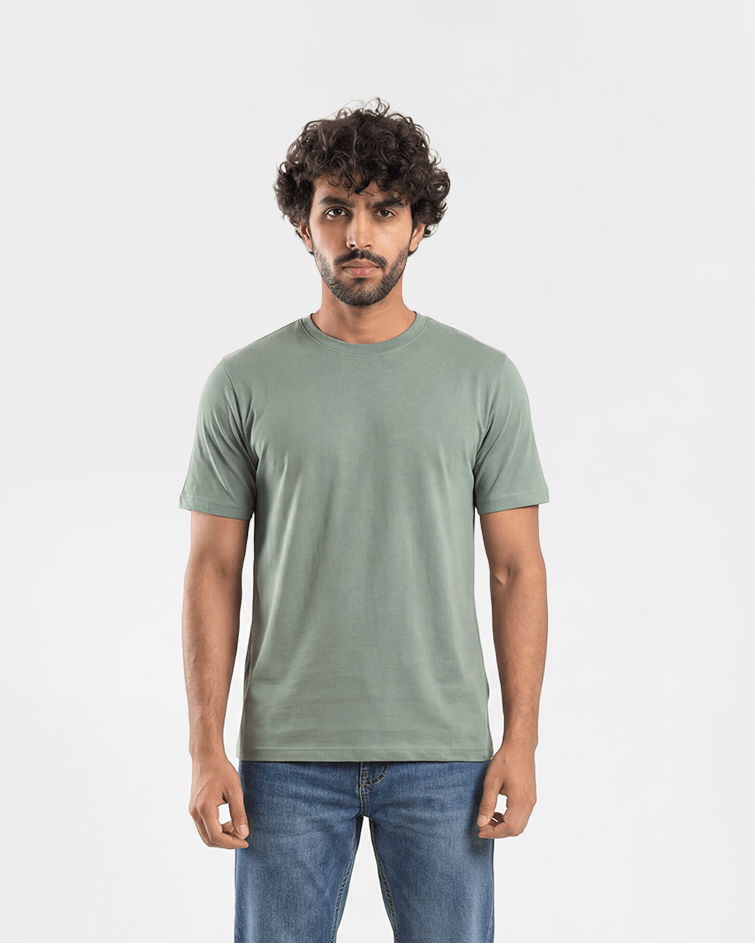 Men Premium Mercerized Cotton Tee - Red Cotton