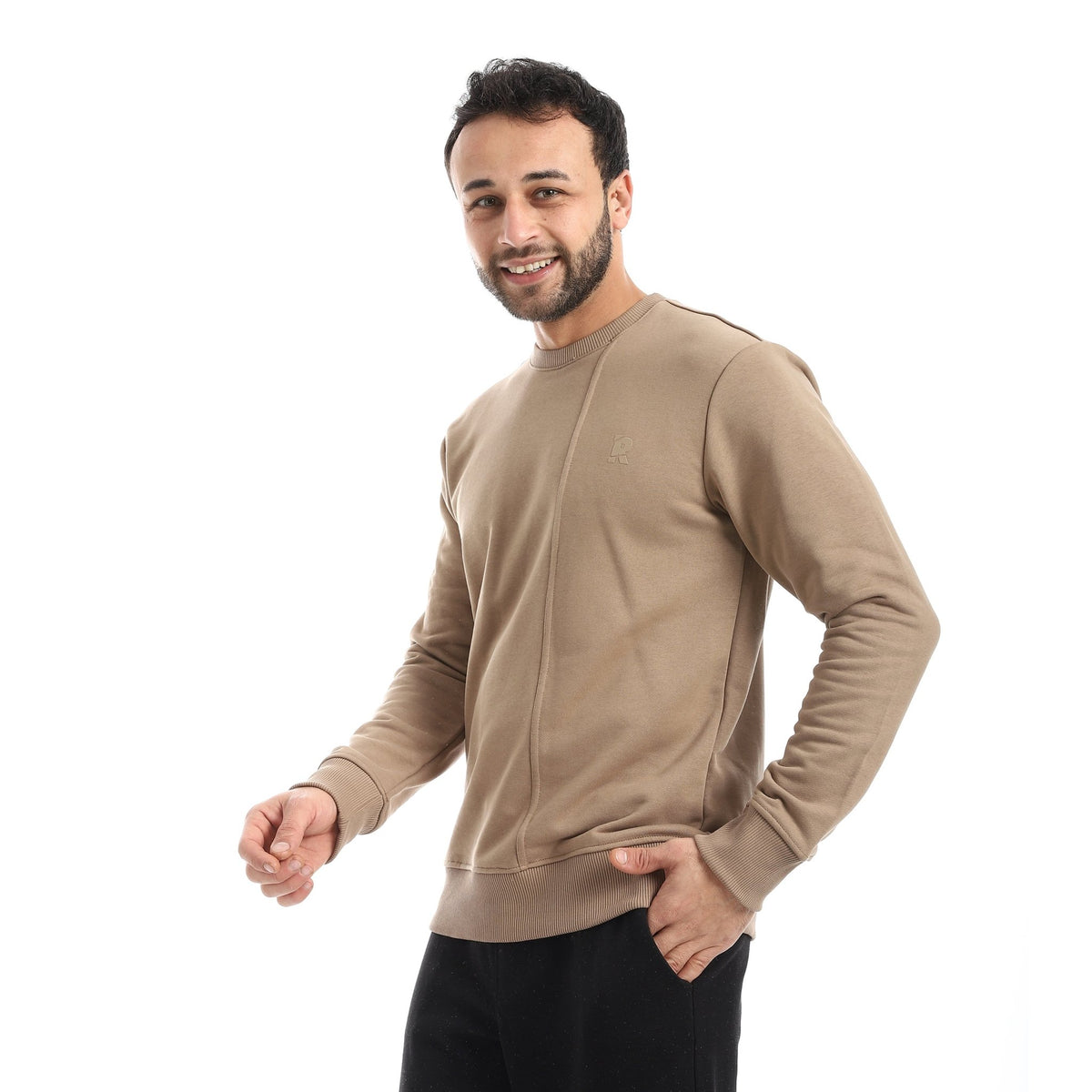 Men Premium Slim-Fit Sweatshirt - Red Cotton