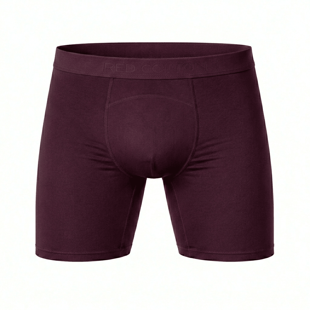 Men Prolong Boxer Briefs - Red Cotton