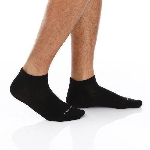 Men Socket Socks - Black - Red Cotton