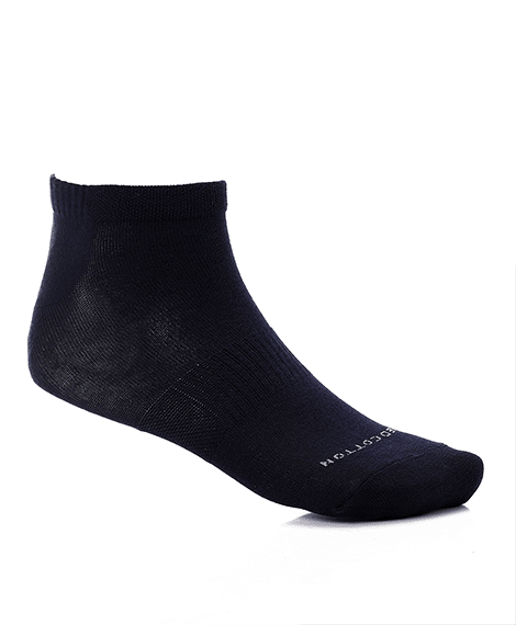 Men Socket Socks - Navy - Red Cotton