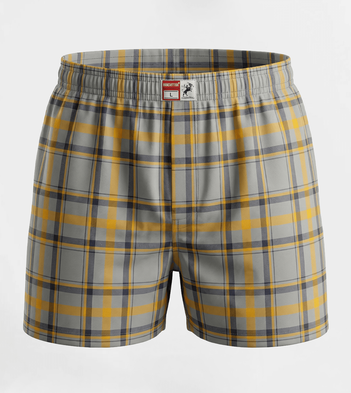 Men Stylish Comfy Lite Plaid Boxer - Red Cotton