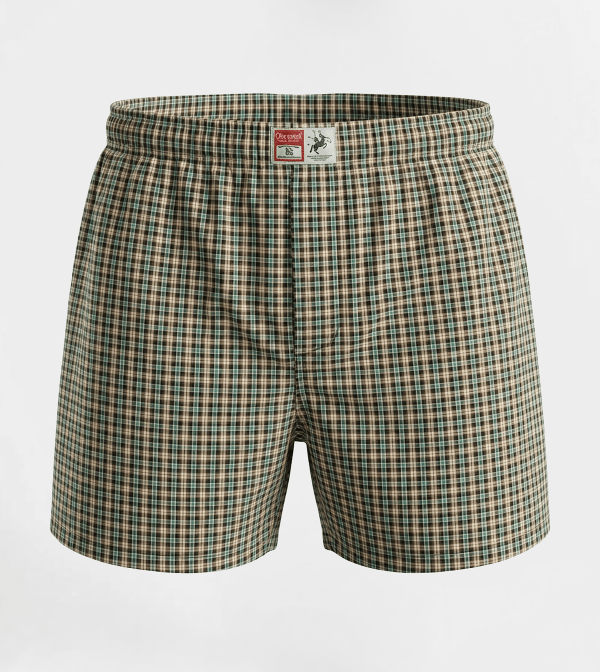 Men Stylish Comfy Lite Plaid Boxer - Red Cotton