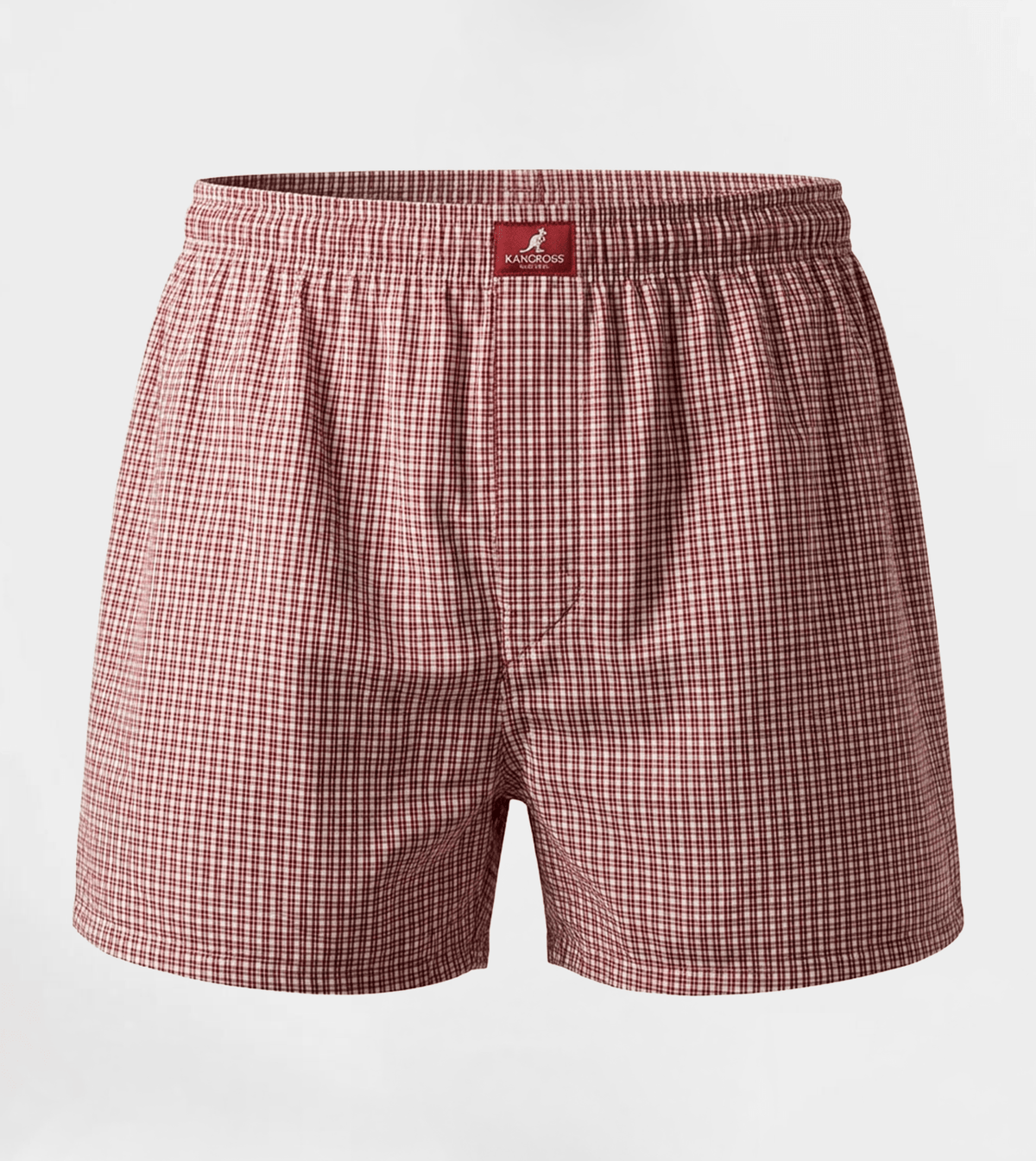 Men Stylish Comfy Lite Plaid Boxer - Red Cotton