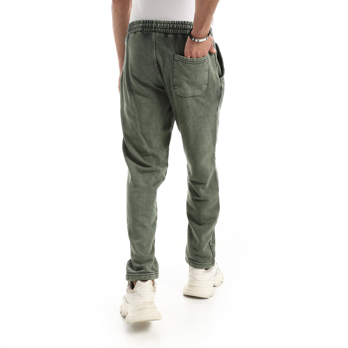 Men Vintage Joggers - Red Cotton