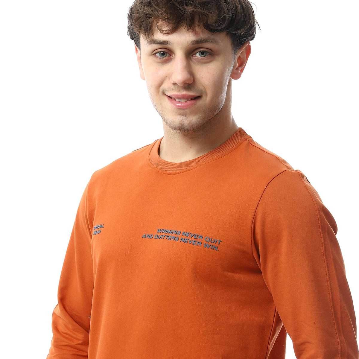 Men's Autumn Pajama Printed - Orange - Red Cotton