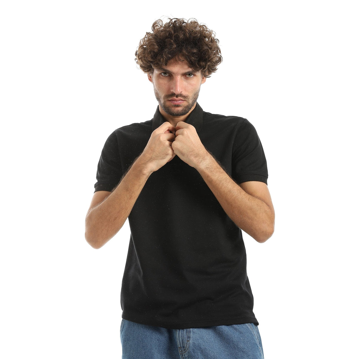 Mens Basic Polo Shirt - Red Cotton