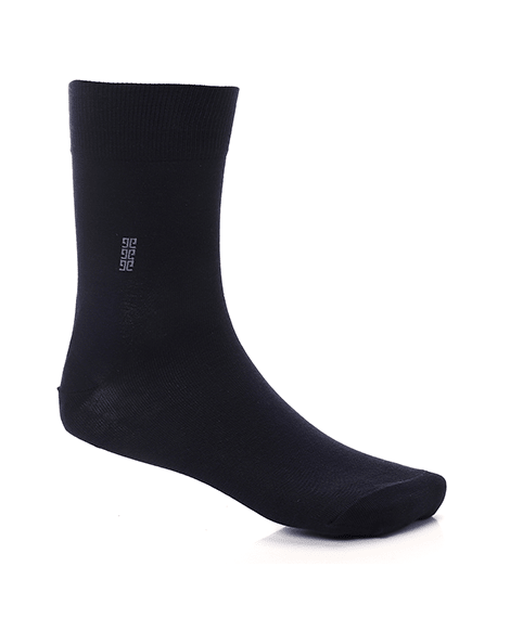 Men's Classic Bamboo Socks - Navy - Red Cotton