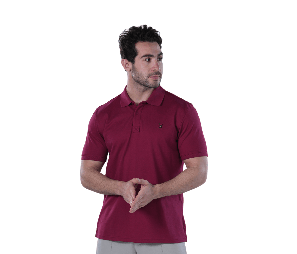 Men's Classic Fit Polo Shirt - Red Cotton