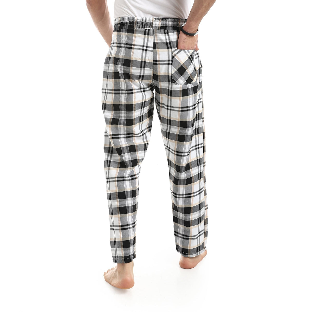 Men’s Classic Plaid Pajama Pants - Red Cotton