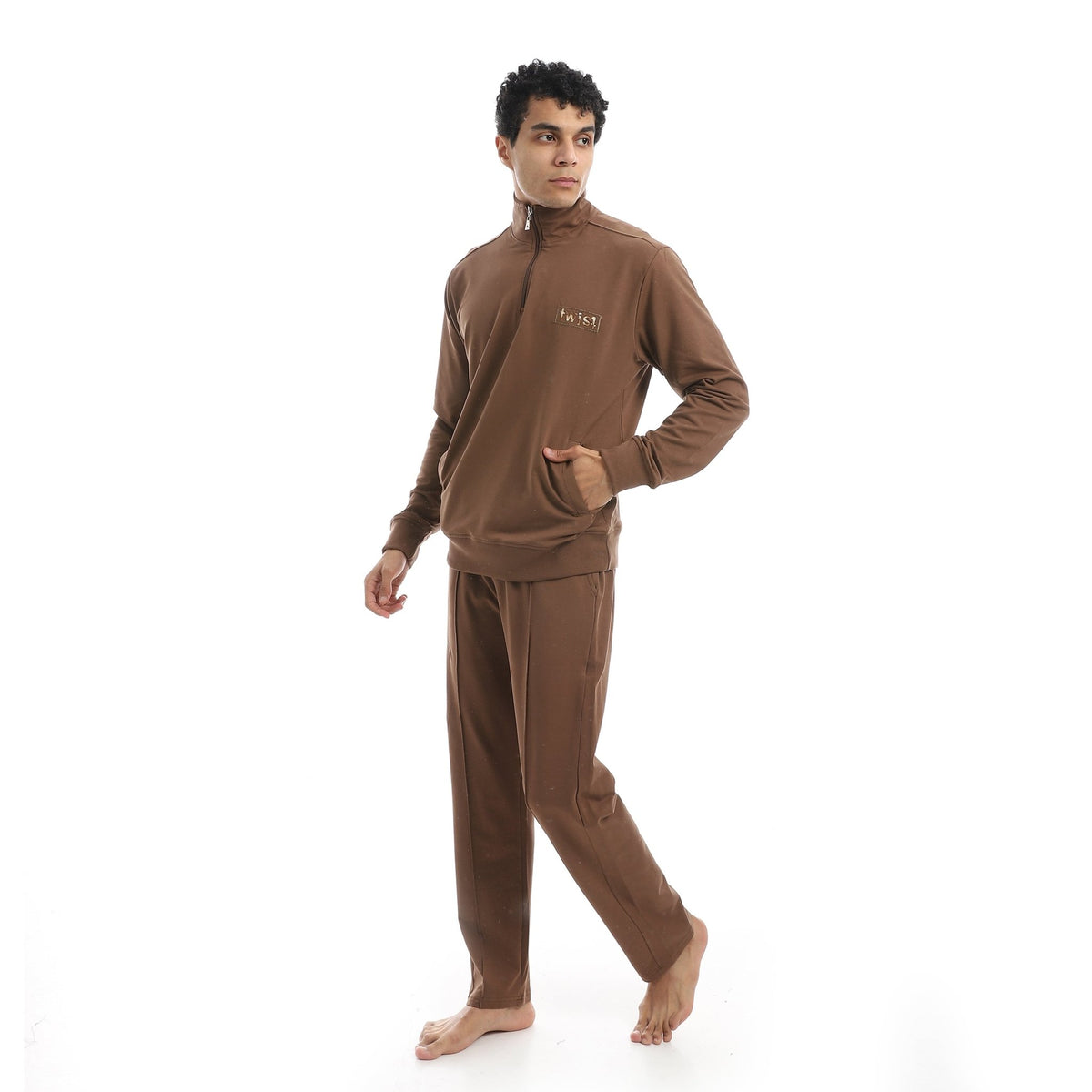 Men’s Comfortable Sleepwear Set - Red Cotton