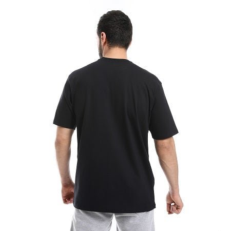 Men's Cotton T-Shirt - Classic and Comfortable Casual Tee - Black - Red Cotton
