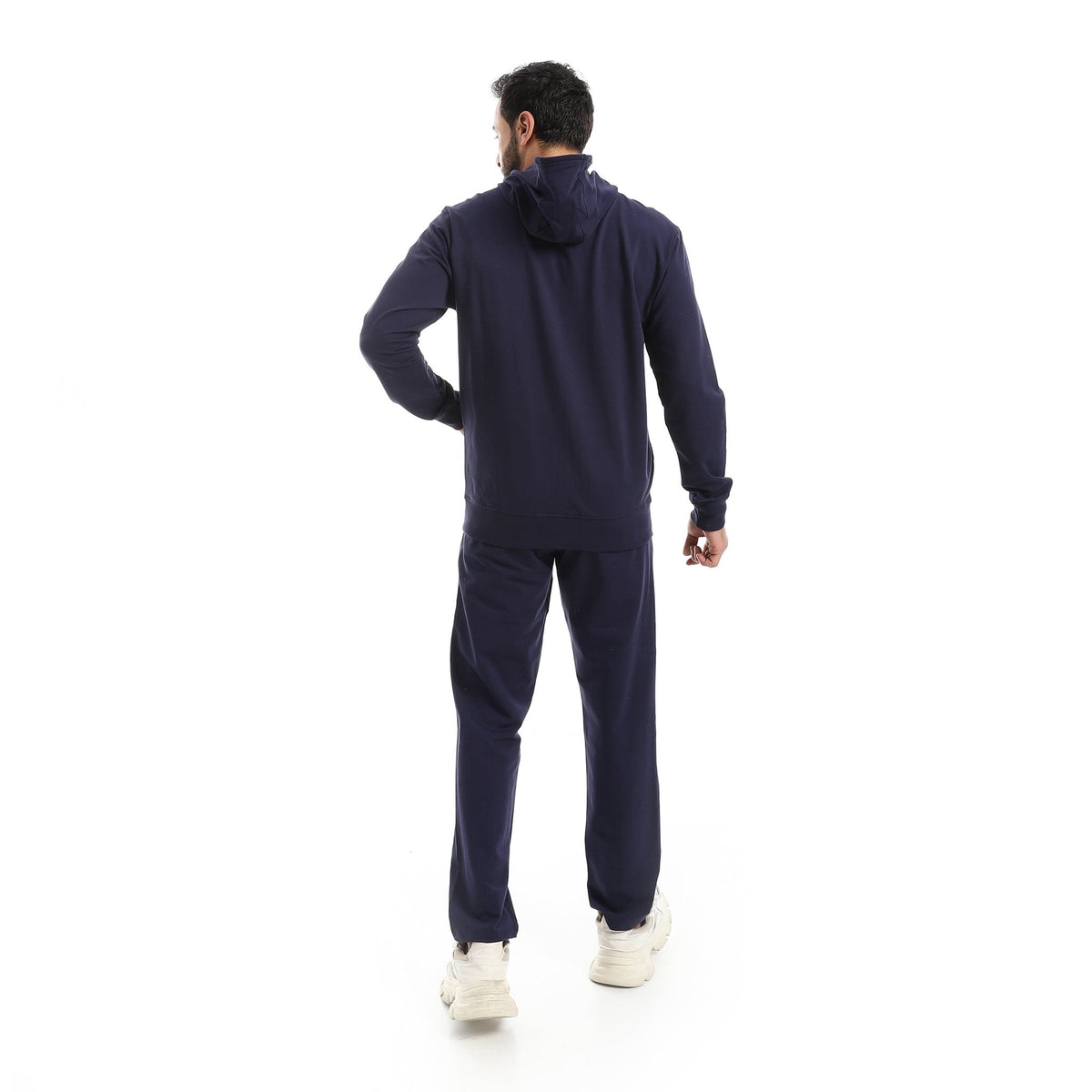 Men’s Full-Zip Fleece Hoodie & Jogger Set - Red Cotton